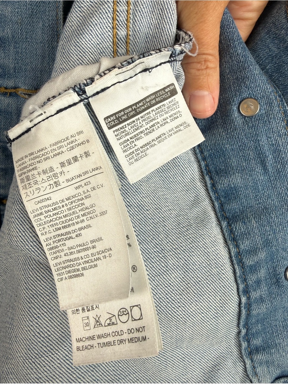 Levi’s Denim Trucker Jacket Cotton Pockets Classic 90s Vintage Style 2X - Picture 6 of 10